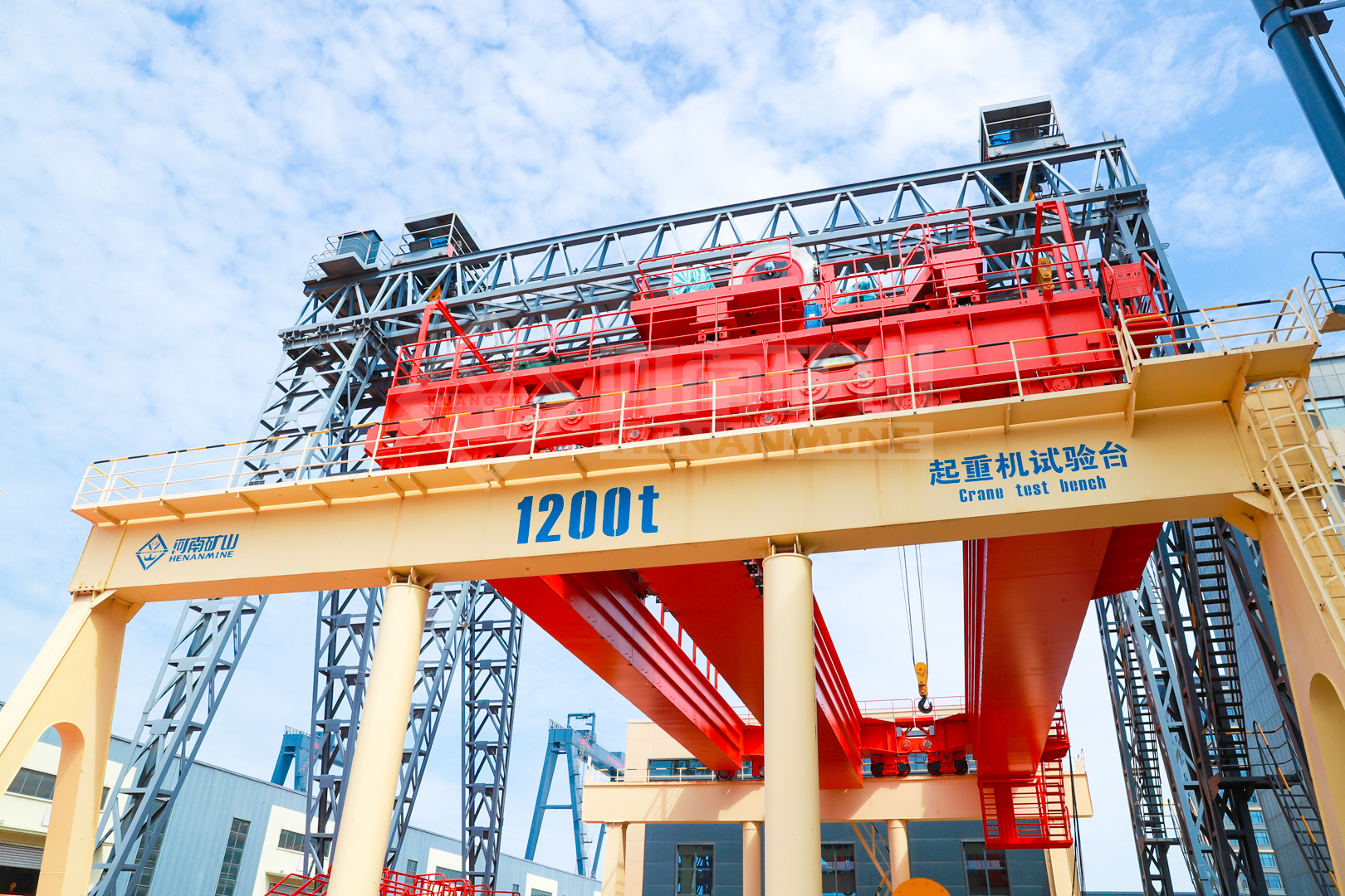 Large gantry crane at the manufacturing site