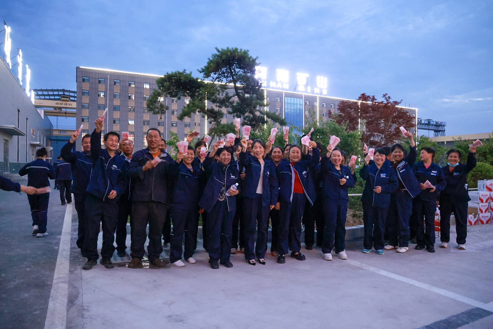 Workshop team gathered during the seasonal employee programme