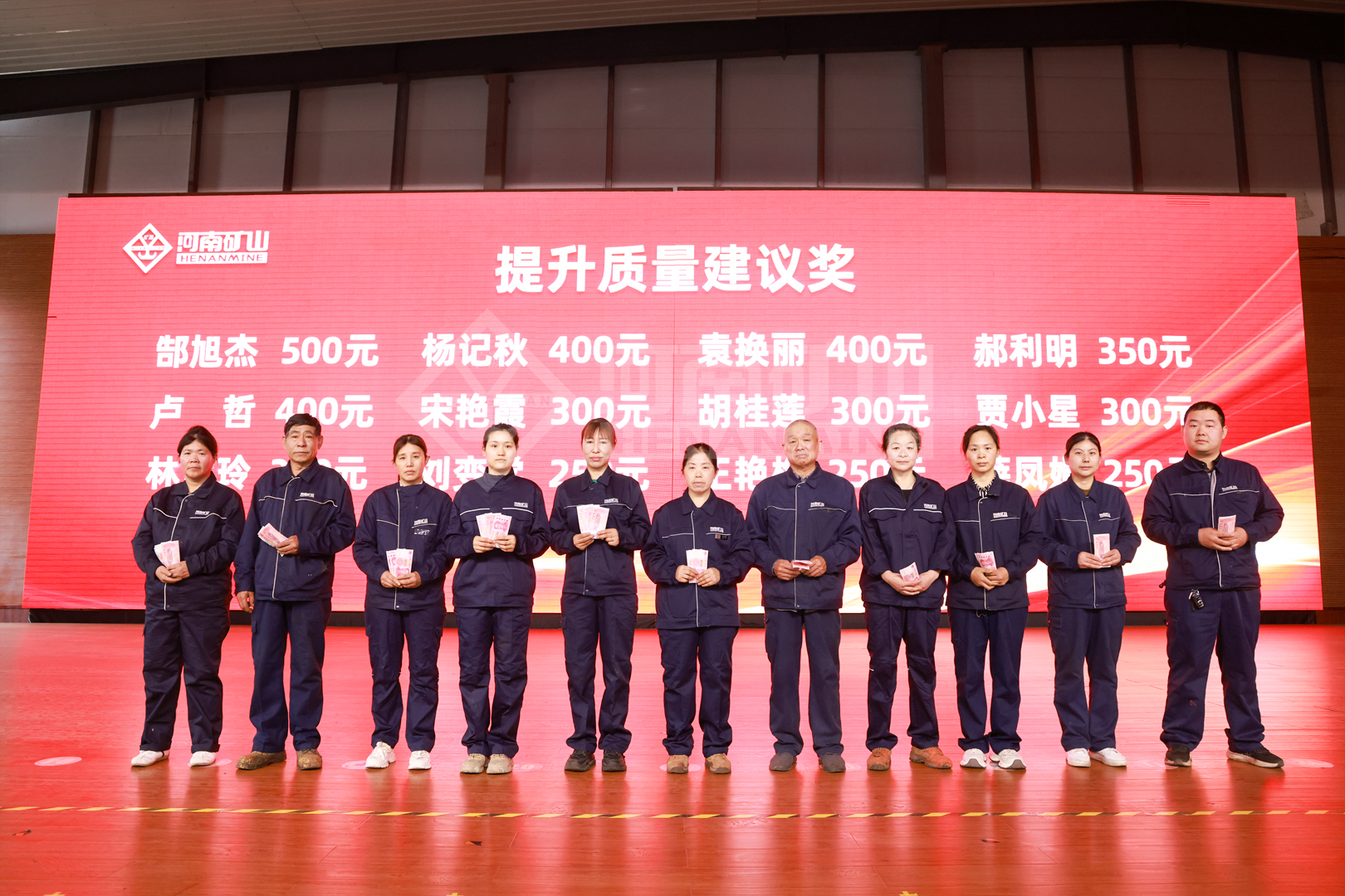 Employees receiving quality programme recognition