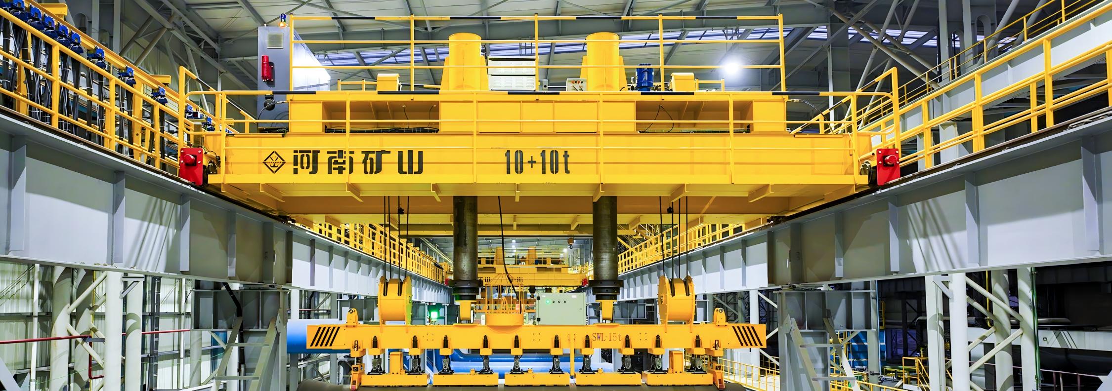 Henan Mine Crane automatic electromagnetic hanging girder crane project case