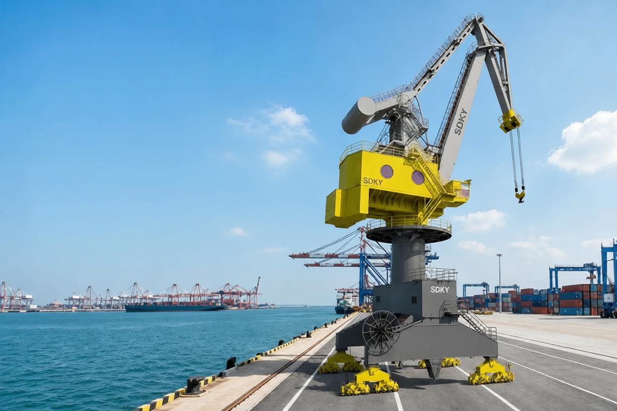 What Slewing Range Is Suitable for a Portal Slewing Crane in Dock?