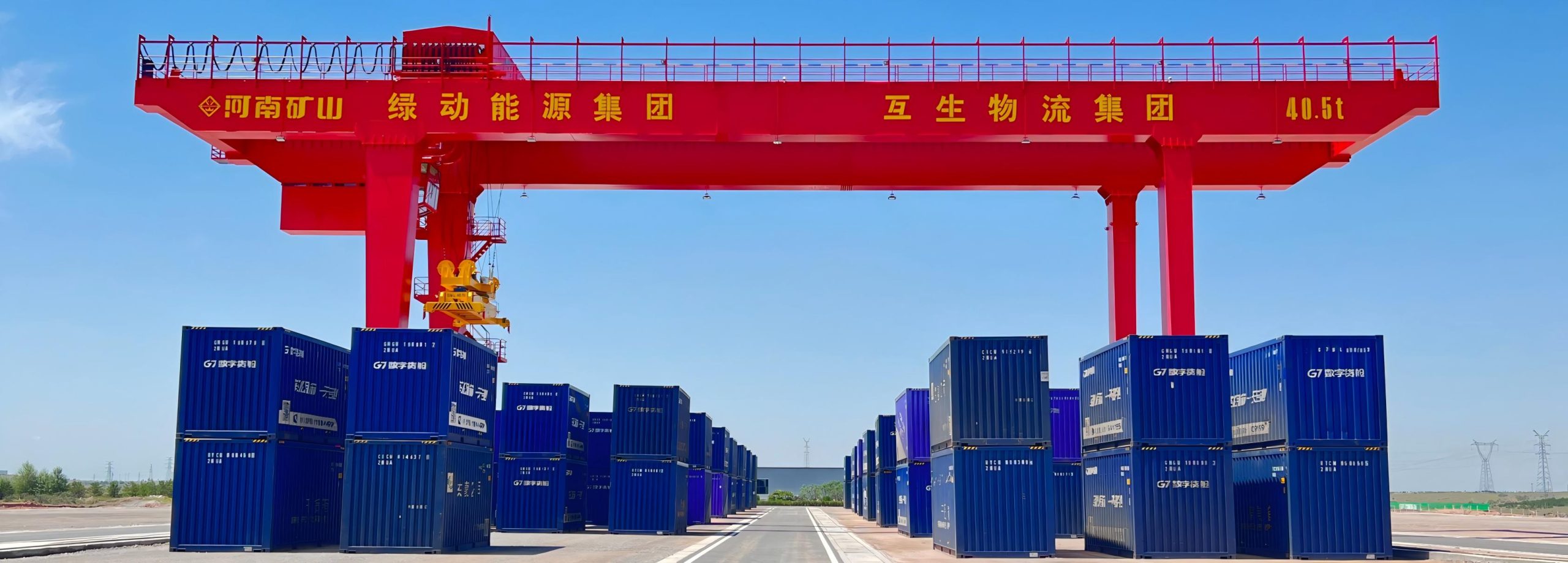 40.5 ton rail-mounted container gantry crane for a terminal project