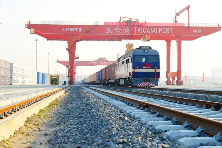 automated container terminal crane serving a planned storage block