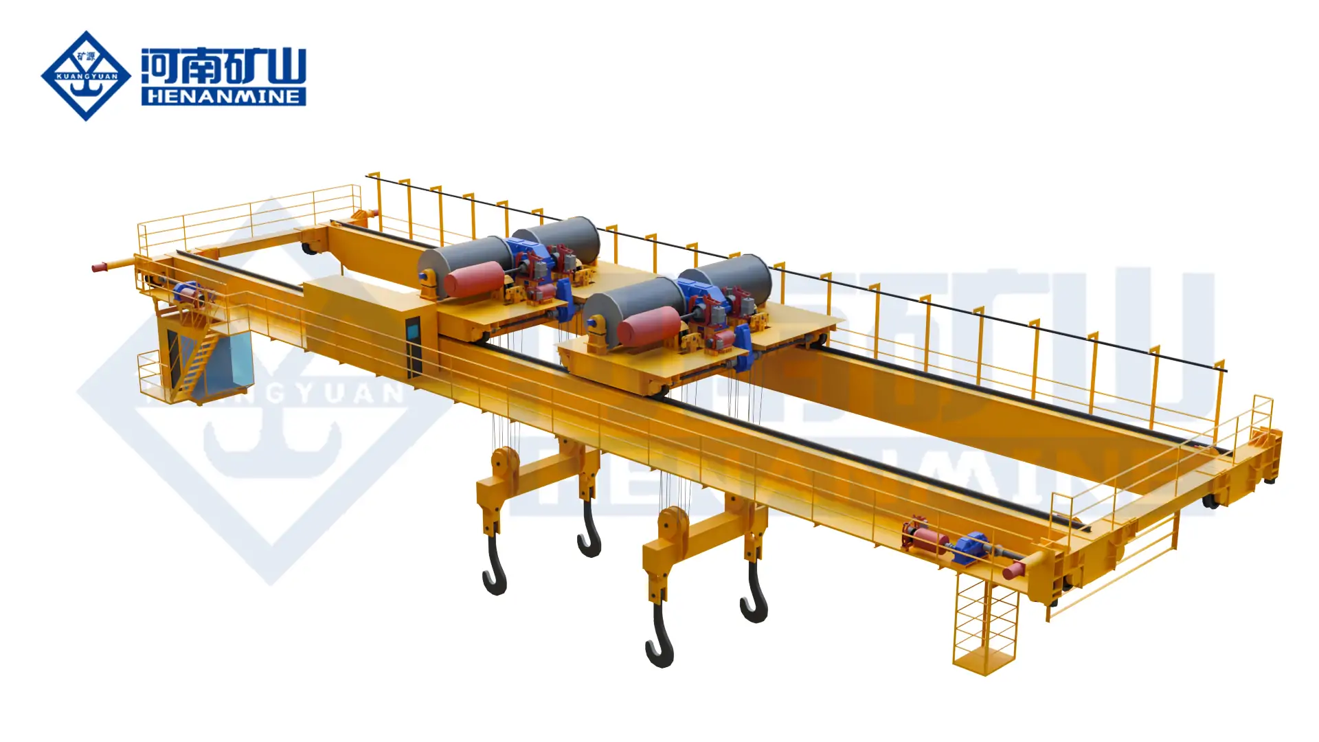 double-trolley charge box crane for a non-ferrous metal smelting plant