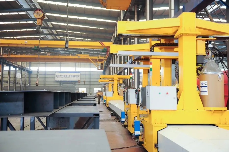 automated crane girder welding workstation at Henan Mine Crane