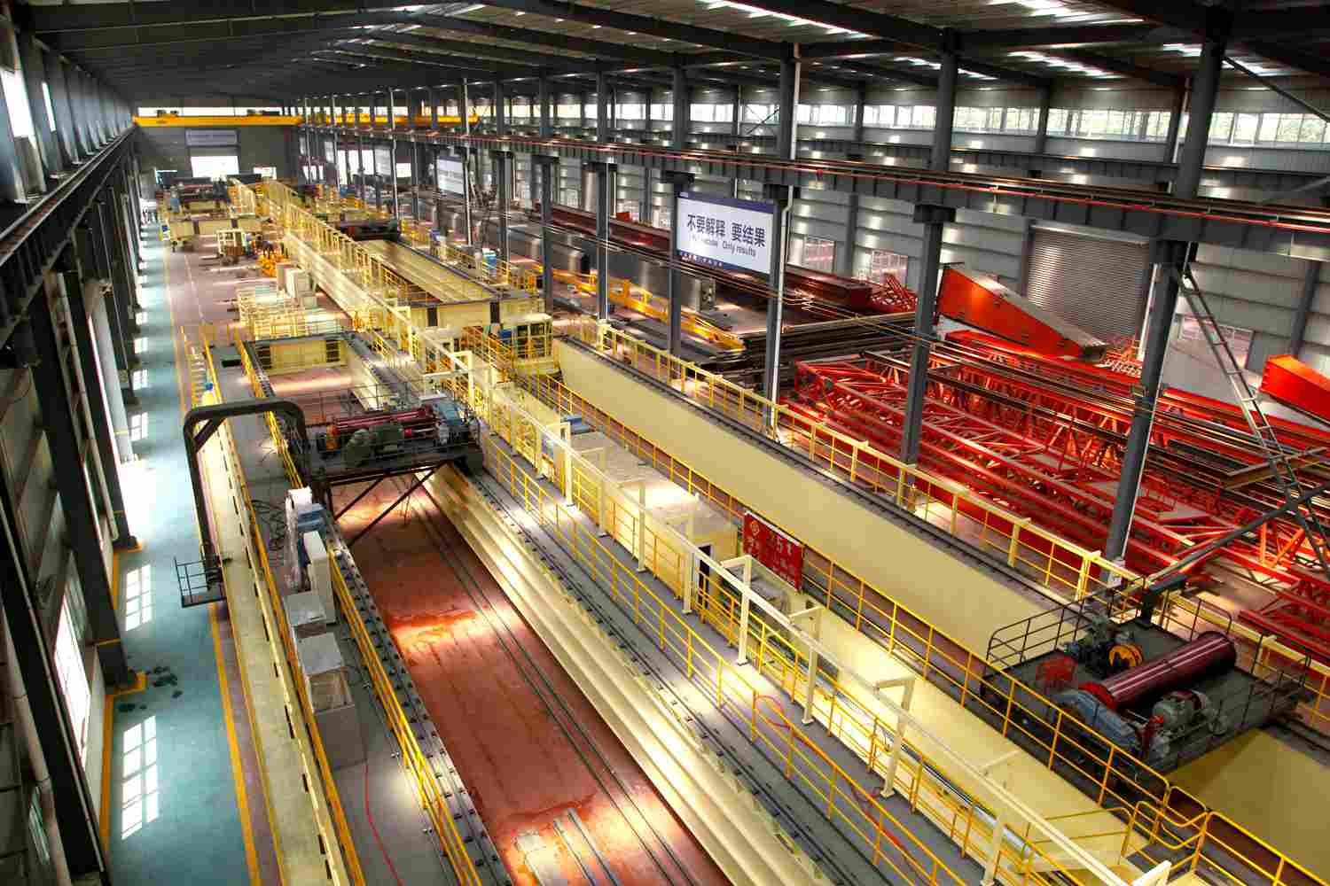 Crane manufacturing workshop with bridge structures and hoisting equipment at Henan Mine Crane