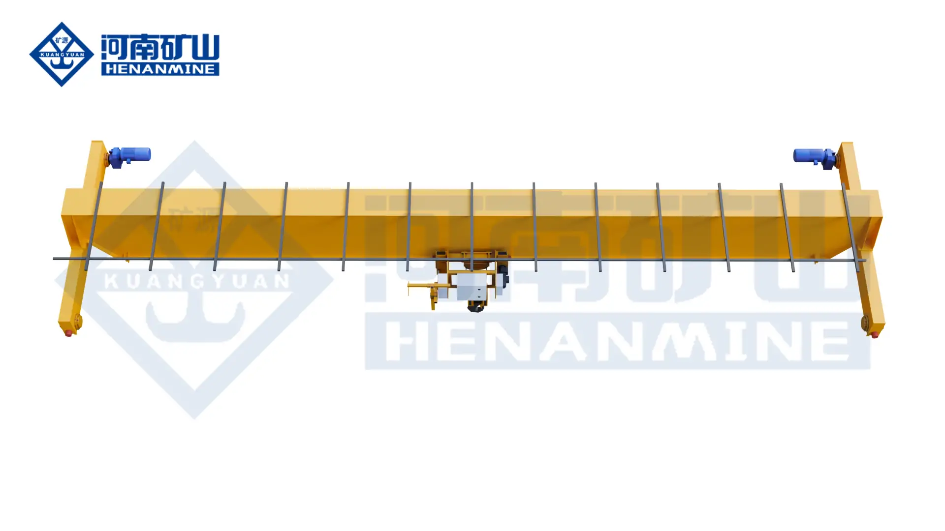 overhead crane supporting steel fabrication workshop material flow