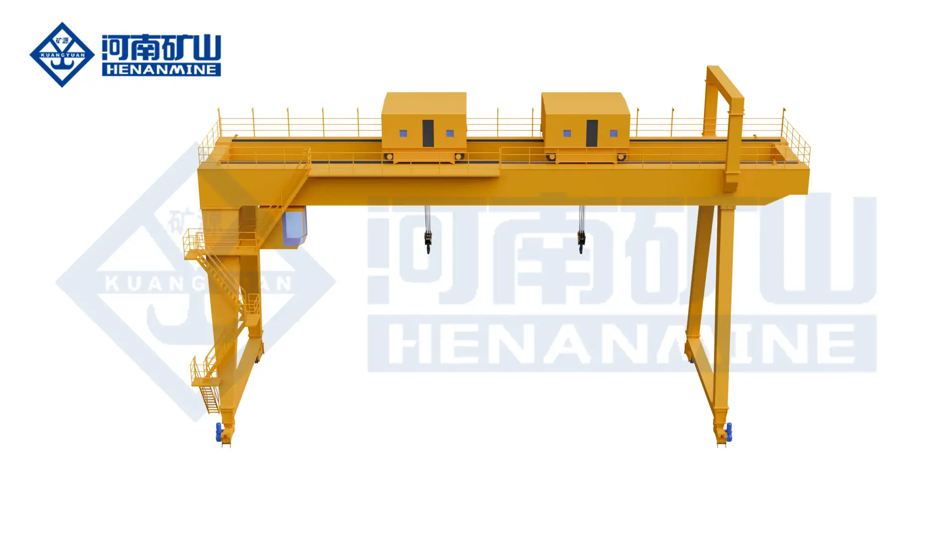 Henan Mine Crane rail-mounted shipbuilding gantry crane at a coastal facility