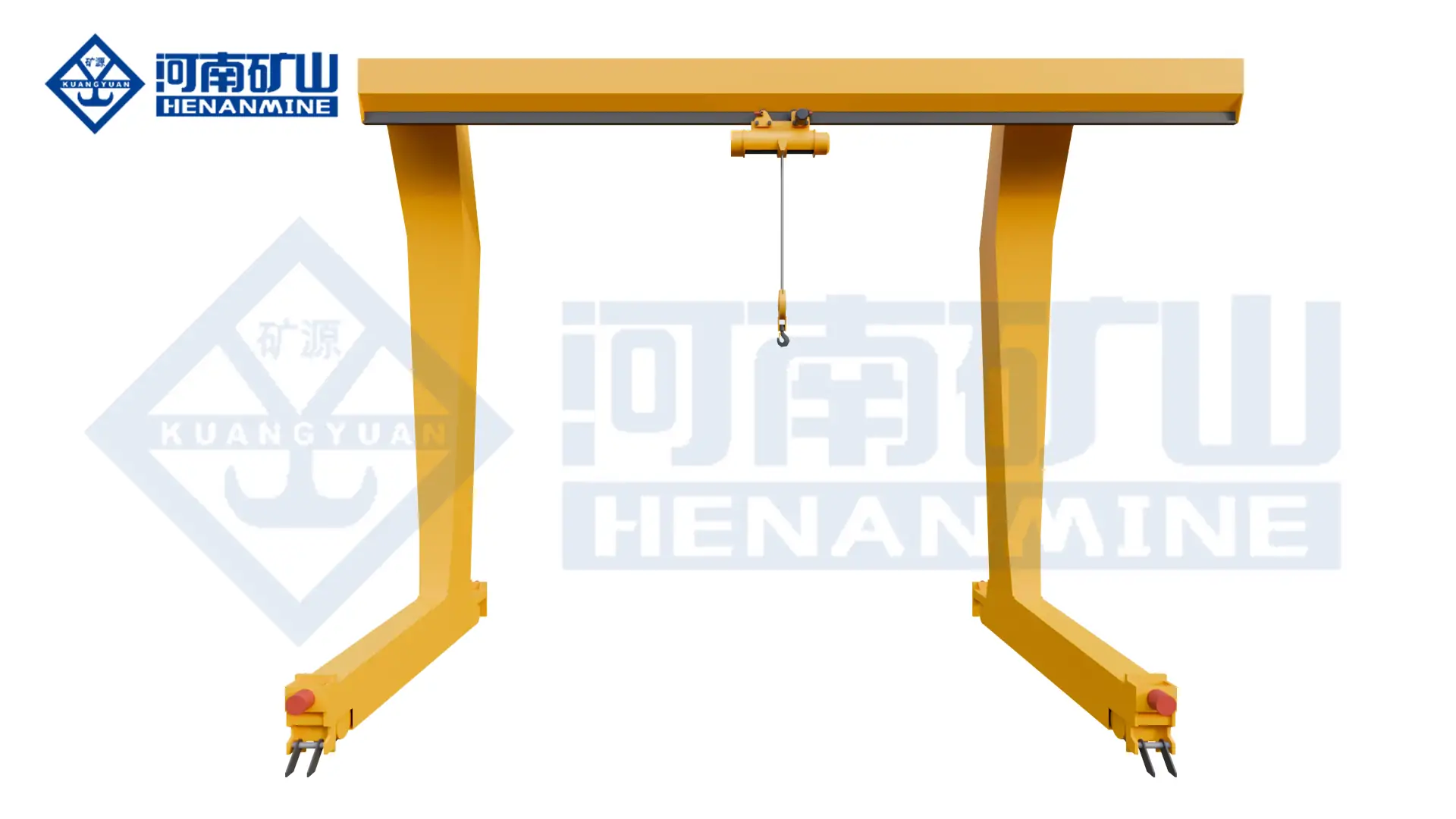 L type offset gantry crane for side loading