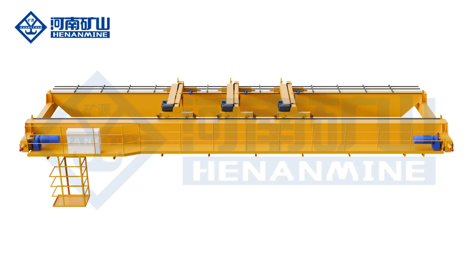 intelligent low headroom overhead crane for aviation maintenance