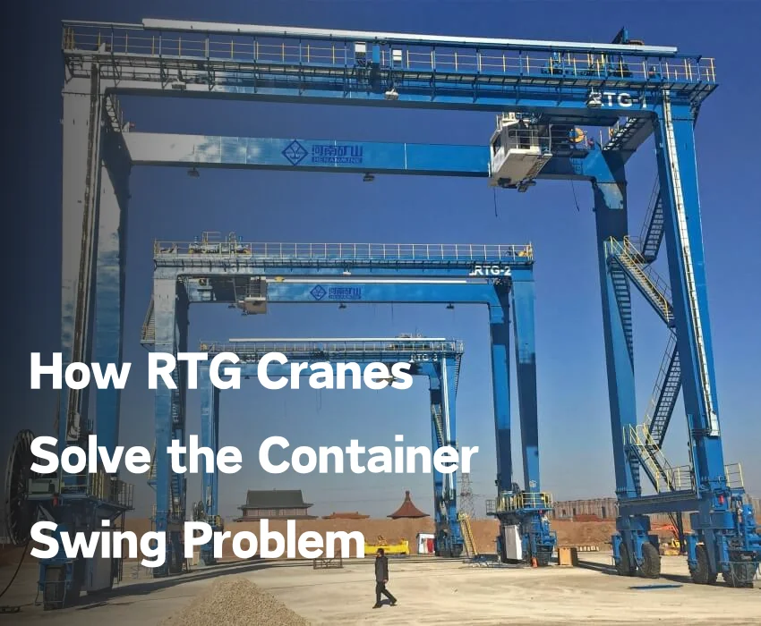 Henan Mine Crane rubber tyred container yard crane arrangement