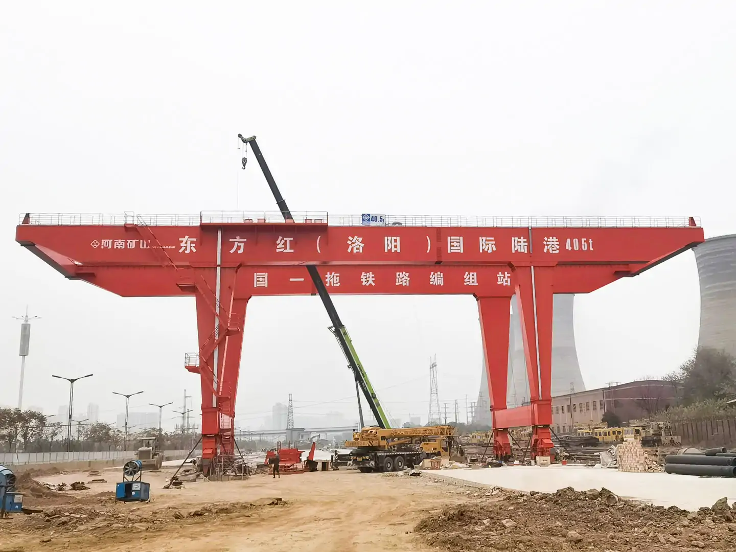rail-mounted container gantry crane application for intermodal yard operations