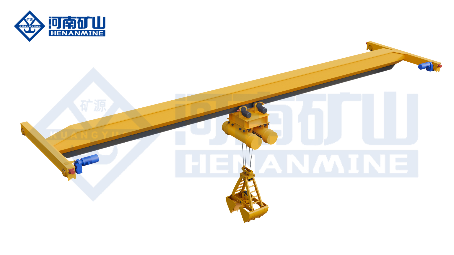 Single girder grab crane