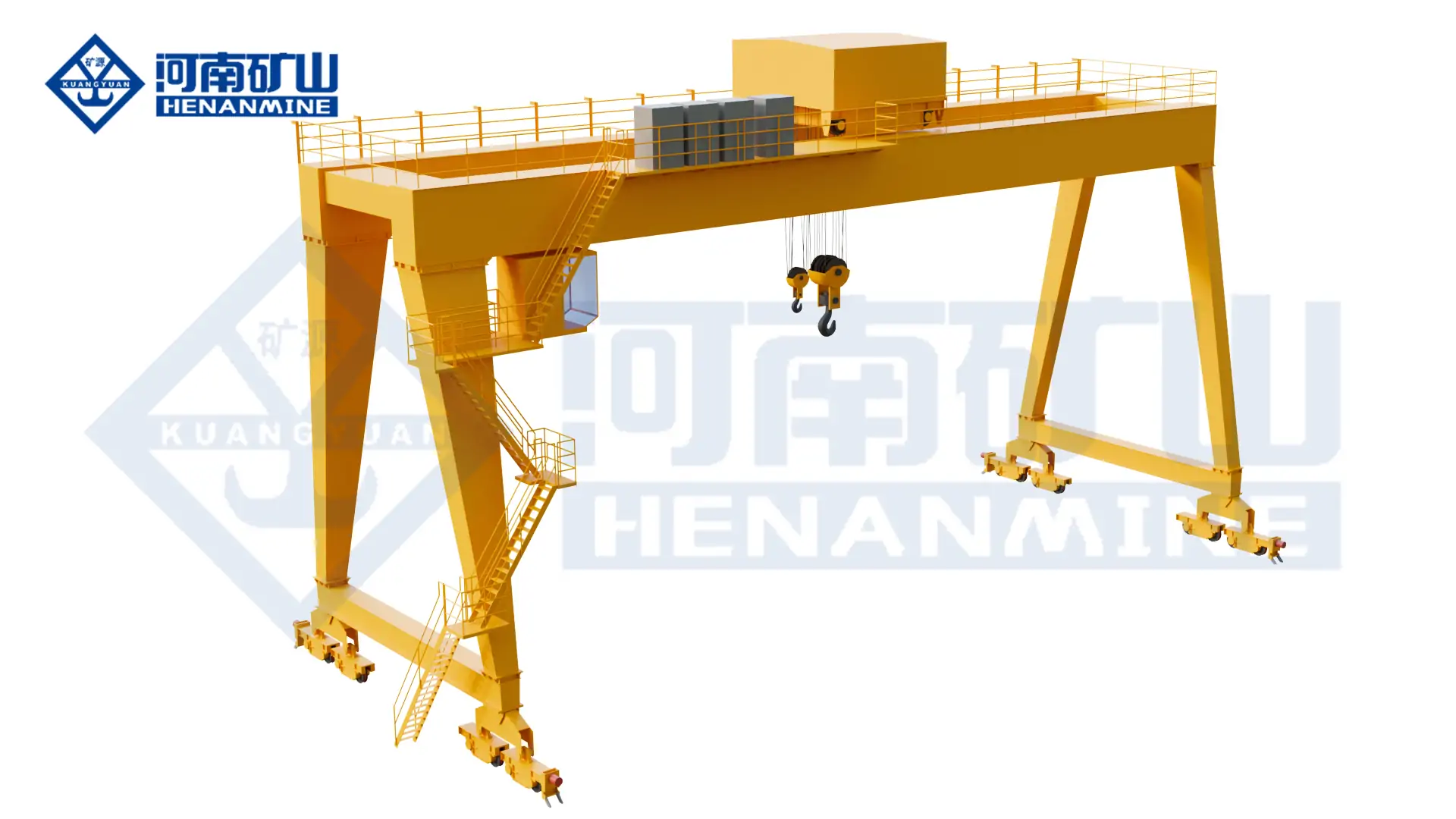 Double-girder electric-hoist gantry crane from Henan Mine Crane