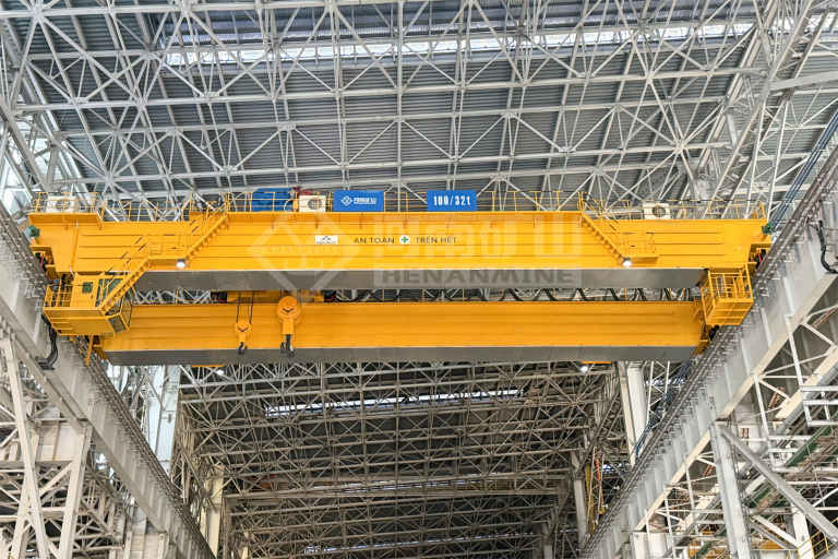double girder steel mill crane platform for pickling line service